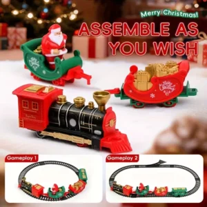 🎄🚂 Trencito Navideño Eléctrico con Santa Claus – ¡Funciona a Pilas! 🎅✨