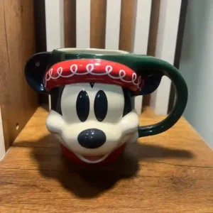 TAZA 3D MICKEY MOUSE NAVIDEÑA ORIGINAL DISNEY TRAÍDA DE USA 500 ML