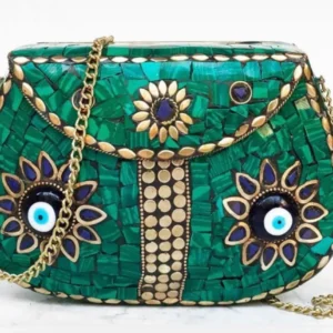 CARTERA CLUTCH MOSAICO ARTESANAL IMPORTADA DE LA INDIA | BOLSO JOYA DE FIESTA