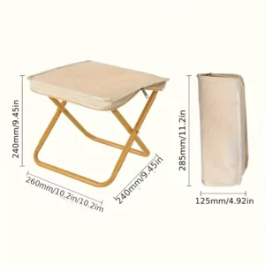TABURETE PLEGABLE PORTÁTIL SOPORTA 120KG | SILLA COMPACTA PARA CAMPING, PESCA, VIAJES Y PICNIC