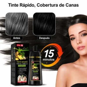 SHAMPOO TINTE PARA CABELLO 500ML – CUBRE CANAS FÁCIL Y RÁPIDO