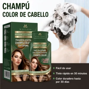 Shampoo Pinta Canas 1 Caja X 10 Sachets Color Negro MAGANIO colores disponibles